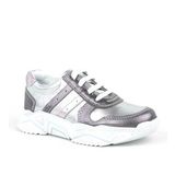 Rakerplus Hakiki Deri Platin Pembe Kalın Taban Kız Çocuk Sneakers Ayakkabı