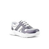 Rakerplus Hakiki Deri Platin Pembe Parlak Taşlı Kız Çocuk Sneakers Ayakkabı