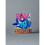 Rakı Balık Ayvalık Yazılı Polyester Magnet Buzdolabı Süsü – 5,5 cm x 6,5 cm (kod:1074)