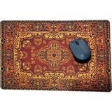 Rakkun Shop Halı Desen Baskılı Mousepad (28X40CM) - kırmızı turuncu siyah klasik - Çok Renkli