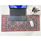 Rakkun Shop Mouse Pad, 30X70 Cm, Halı Desen Baskılı, Kaymaz Taban, Dikişsiz Kenar, Ergonomik, Ofis ve Oyuncular Için (Kırmızı Halı) - çiçek halı deseni - Çok Renkli