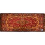 Rakkun Shop Mouse Pad, 30X70 Cm, Halı Desen Baskılı, Kaymaz Taban, Dikişsiz Kenar, Ergonomik, Ofis ve Oyuncular Için (Kırmızı Halı) - turuncu halı