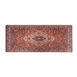 Rakkun Shop Mouse Pad, 30x70 cm, Mavi Halı Desen Baskılı, Kaymaz Taban, Bilek Destekli, Dikişsiz Kenar, Ergonomik, Ofis ve Oyuncular için (Halı kilim Deseni)