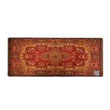 Rakkun Shop Mouse Pad, 30x70 cm, Mavi Halı Desen Baskılı, Kaymaz Taban, Bilek Destekli, Dikişsiz Kenar, Ergonomik, Ofis ve Oyuncular için (Turuncu Halı)