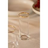 Rakle Avantgarde Gold 4'lü Rakı Bardağı Seti 195 cc - Şeffaf - 195 ml
