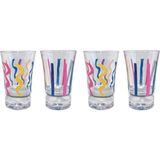 Rakle Confetti 4'lü Shot Bardağı Seti 34 cc - Şeffaf - 34 ml