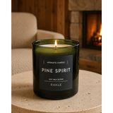 Rakle Pine Spirit Çam Kokulu Koyu Yeşil Cam Mum – Soya Wax Karışımlı Dekoratif Kutulu 200 gr - Yeşil - Çam Kokulu