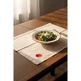 Rakle Pomodoro Keten Nakış İşlemeli 2'li Amerikan Servisi 35x40 Cm bej