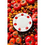 Rakle Pomodoro Stoneware 4'lü Pasta Tabağı Seti 21 Cm Seramik