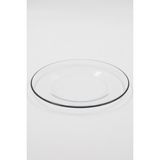 Rakle Pure Black 4'lü Pasta Tabağı Seti 19 cm - Şeffaf