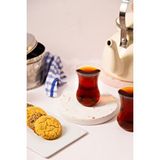 Rakle Pure İthal İnce Cam 6'lı Çay Bardağı Seti 120 Cc Şeffaf