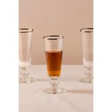 Rakle Pure Platin İthal 4'lü Kahve Yanı Bardağı Seti 180 cc - Şeffaf - 180 ml