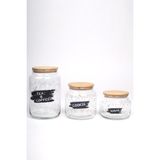 Rakle Siena Jar 3'lü Kavanoz Seti 970 cc/ 635 cc/ 430 cc - Şeffaf - 3 Adet