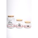 Rakle Toskana Jar 3'lü Kavanoz Seti 970 cc/ 635 cc/ 430 cc - Şeffaf - 3 Adet