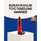 Raks Kırmızı Tüy Temizleme Kulak Burun Pilli Ergonomik - Lisinya
