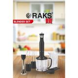 Raks Neromix El Blender Set 1000 W 1 lt Kapasite Turbo Fonksiyonu ile Çok Amaçlı Kullanım - Siyah