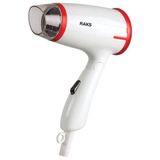 Raks Norda Seyahat Tipi 1000 W Saç Kurutma Makinesi – 2 Hız, Soğuk Hava Üfleme, Katlanabilir Ergonomik Tasarım - Beyaz