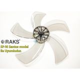 Raks Sf 16 Santos Modele Uyumlu Vantilatör Pervanesi 16inç 5 Kanat 38cm Füme Renk Pls