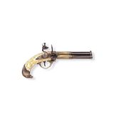 Rakun Home Denix Dekoratif Revolving 3 Barrel Flintlock Pistol, France 18Th. C.