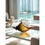 Rakun Home Murano Cam Renkli Deniz Kabuğu Objesi | Üfleme Cam Tekniğiyle El Yapımı - 23 x 13 cm