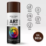 Ral 8016 Koyu Kahverengi Prof. Sprey Boya Metal Ahşap Taş Plastik Ve Cam Yüzeylere Spray Boya 400 Ml