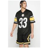 Ral Sport Nfl Pittsburgh Steelers Amerikan Futbolu Erkek Forma T-shirt Jersey Siyah