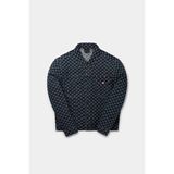 ralf Erkek Ceket - Denim Jakarlı, Monogram Desenli, Regular Fit - 2XL - Mavi