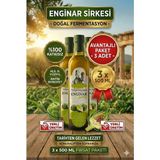 Ralila Doğal Fermente Enginar Sirkesi 500 ml - Katkısız, Ev Yapımı Tadında, Vegan ve Glutensiz - 3 Adet