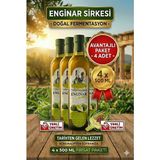 Ralila Doğal Fermente Enginar Sirkesi 500 ml - Katkısız, Ev Yapımı Tadında, Vegan ve Glutensiz - 4 Adet