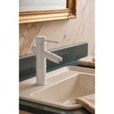 Ralken Bambu Gövde Beyaz Lavabo Bataryası - Beyaz Antik Sabit Lavabo Musluğu %100 Pirinç