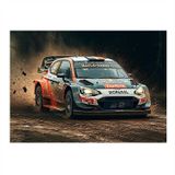Ralli Yarış Arabası Dekoratif ahşap Tablo 25cmX 35cm
