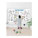 Ramazan Ayı ve Oruç Temalı İslami Dev Boyama Kağıdı, Çocuklar Için Aktivite Boyama Rulosu (90x130cm)
