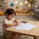 Ramazan Boyama Seti 5 Yaprak Kalın Bristol - Çocuklar İçin Ramazan Etkinliği