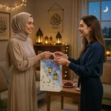 Ramazan Kandil Temalı Hediyelik Karton Çanta 26x40x8 Cm İftar Dağıtım