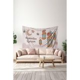 Ramazan Kerim Desenli Duvar Örtüsü Duvar Halısı Tapestry Süetimsi Dokulu%100 Polyester Kumaş