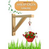 Ramazan Küçük Ahşap Sarkıt Çiçekler Için Kancalı Duvar Askılığı Balkon Askısı Ahşap Çiçeklik