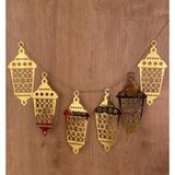 Ramazan Özel Dekoratif Altın Pleksi Duvar Süsü 6'lı Set
