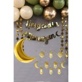 Ramazan Süsleme Hoşgeldin Ramazan Gold Yazı Ledli Zincir Balon Se