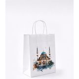 Ramazan Temalı Baskılı Kağıt Poşet 18X23X8 cm 12'li