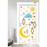 Ramazan Temalı Cam Duvar Kapı Süsleri Model-1 Hoşgeldin Ramazan Süsleri Sticker