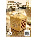 Ramazan Temalı Hurma Şeker Tesbih Pencereli Hediye Kutusu 10 Adet -T1165
