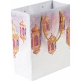 Ramazan Temalı Karton Çanta 20X25X10CM 12'li - Karışık-Çok Renkli