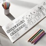 Ramazan’a Özel 30X500 cm Boyama Rulo Kağıdı, Ramazan Temalı 5 mt Boyama Etkinlik Rulo Kitabı