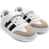 Ramba Beyaz Kids Çocuk Unisex Sneaker Deri Görünümlü Günlük Spor Ayakkabı Bağcıklı Cırtlı KP-4002