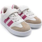 Ramba Pembe Kids Çocuk Unisex Sneaker Deri Görünümlü Günlük Spor Ayakkabı Bağcıklı Cırtlı KP-4003