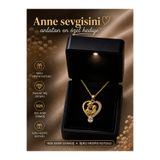 RAME 925 Ayar Gümüş Anne Bebek Kolye – Kalp Figürlü, Işıklı Kutulu Hediye