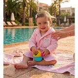 Ramel 3'lü Fındık Nakışlı Çocuk Bornoz Seti 1-2 Yaş %100 Pamuk (Kutulu) - Pembe