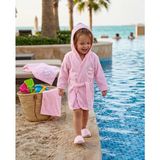 Ramel Princess Nakışlı Kız Bebek 4'lü Bornoz Seti - %100 Pamuk 0-3 Yaş - 0 - 3 Yaş - Pembe