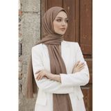 Ramellia Açık Kahve Şal- Doğal Bambu Şal – Tesettür Şal Hafif, Nefes Alan, Kaymaz Şal Yapı – Bambu Şal