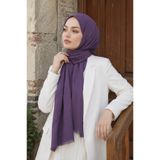 Ramellia Açık Mor Rengi Doğal Bambu Şal – Tesettür Şal Hafif, Nefes Alan, Kaymaz Şal – Bambu Kraş Şal